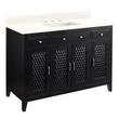 48" Thorton Mahogany Vanity - BN Hardware - Black - Arctic White Widespread, White RUM Sink, , large image number 0