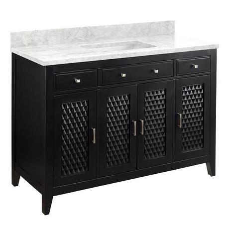 48" Thorton Mahogany Vanity for Rectangular Undermount Sink - Black