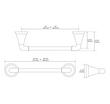 24" Provincetown Towel Bar - Chrome, , large image number 2