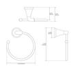 Provincetown Towel Ring - Brushed Nickel, , large image number 2