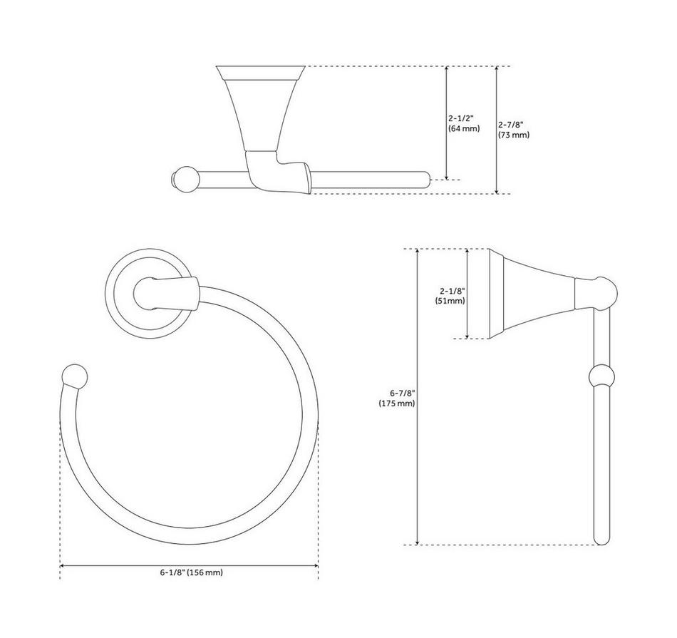 Provincetown Towel Ring - Brushed Nickel, , large image number 2