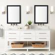 72" Robertson Double Console Vanity for Undermount Sinks - Bright White, , large image number 1