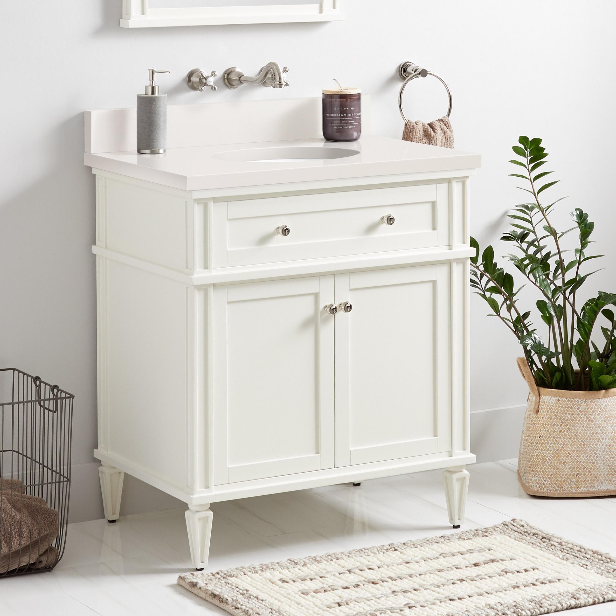 30" Elmdale Vanity for Undermount Sink White Signature Hardware