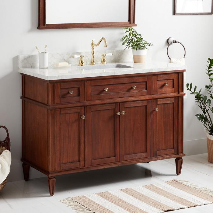 48" Elmdale Vanity for Rectangular Undermount Sink in Antique Brown