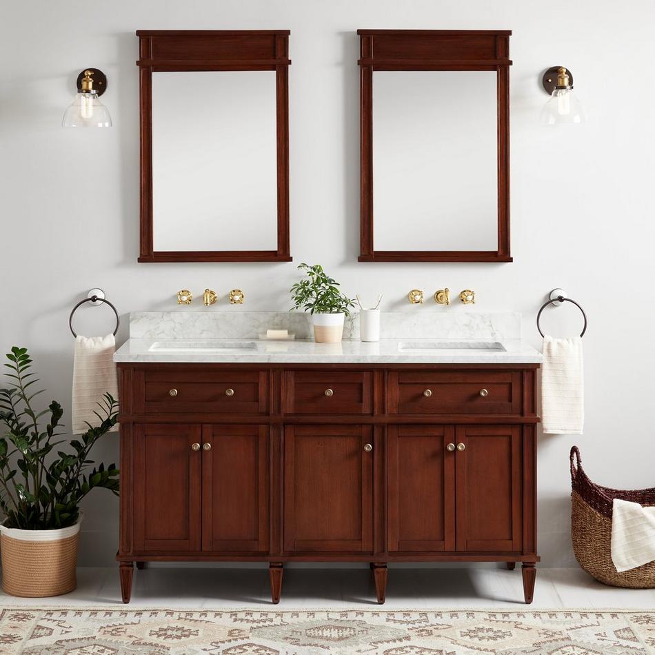 60" Elmdale Double Vanity for Rectangular Undermount Sinks - Antique Brown, , large image number 1