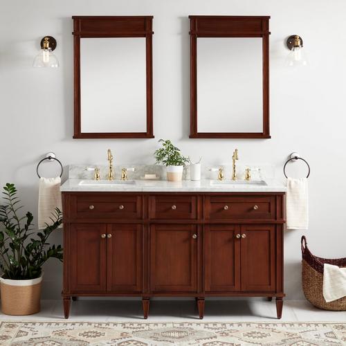 Double sink bathroom vanities deals with tops