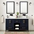 60" Burfield Double Vanity for Rectangular Undermount Sinks - Midnight Navy Blue, , large image number 1