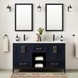 60" Burfield Double Vanity for Undermount Sinks - Midnight Navy Blue, , large image number 2