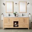 72" Burfield Bamboo Double Vanity for Rectangular Undermount Sinks - Natural Bamboo, , large image number 1
