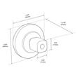 Anberlin Round Two Tone Cabinet Knob Matte Black - Champagne Bronze, , large image number 3