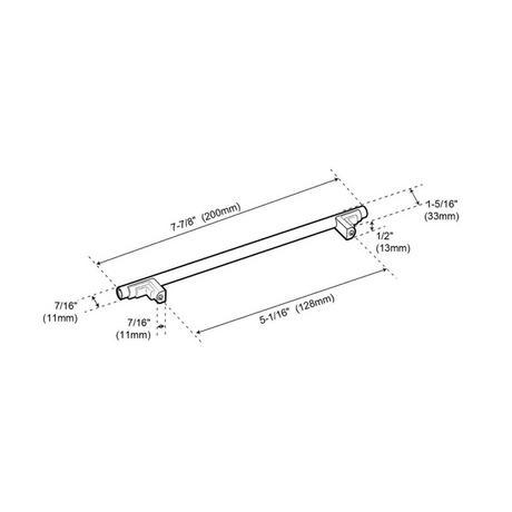 Anberlin Two Tone Cabinet Pull Matte White