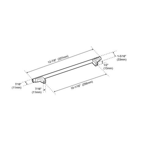 Anberlin Two Tone Oversized Cabinet Pull Matte White