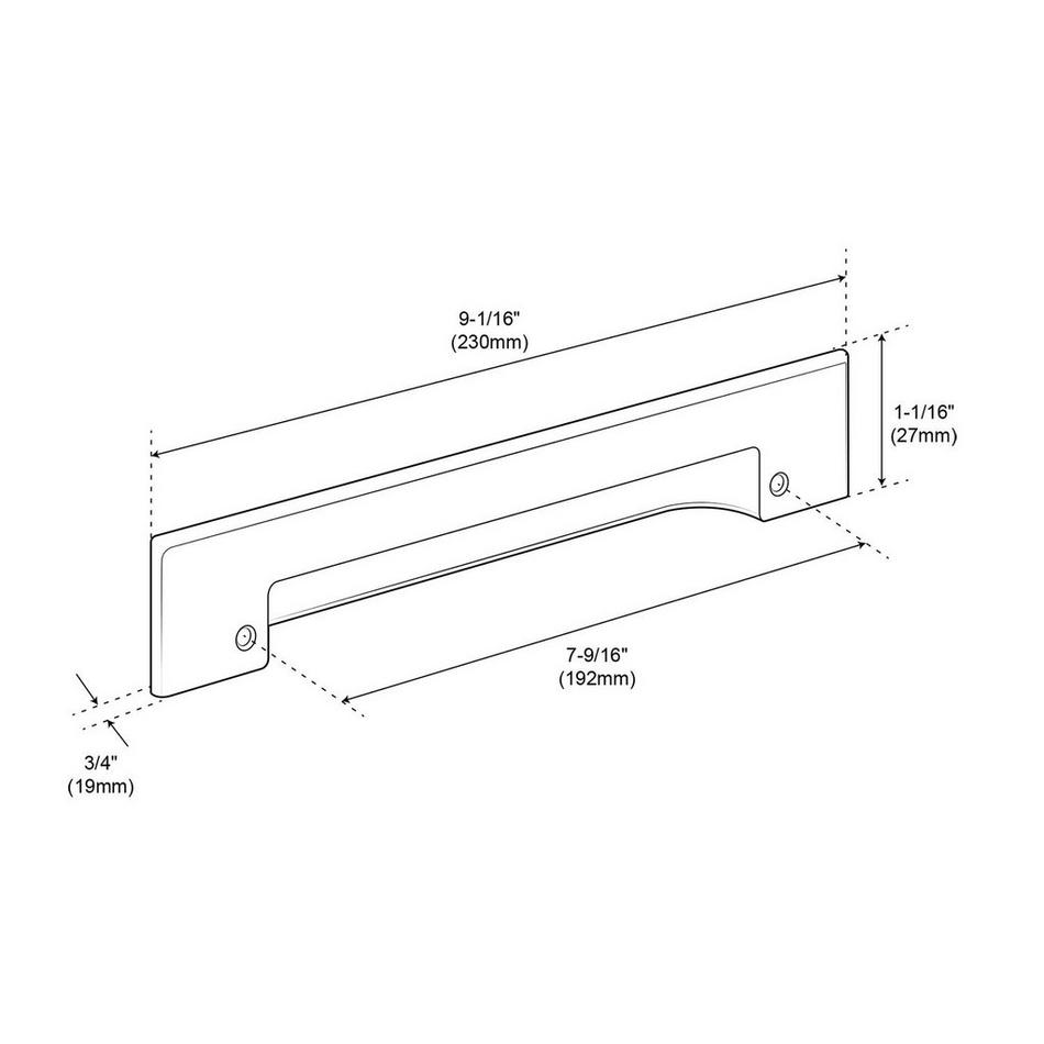 7-9/16" Gilderoy Cup Pull - Matte Black, , large image number 4