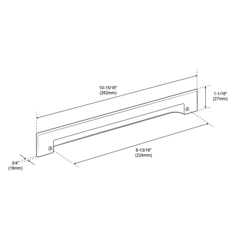 8-13/16" Gilderoy Oversized Cup Pull - Brushed Gold, , large image number 4
