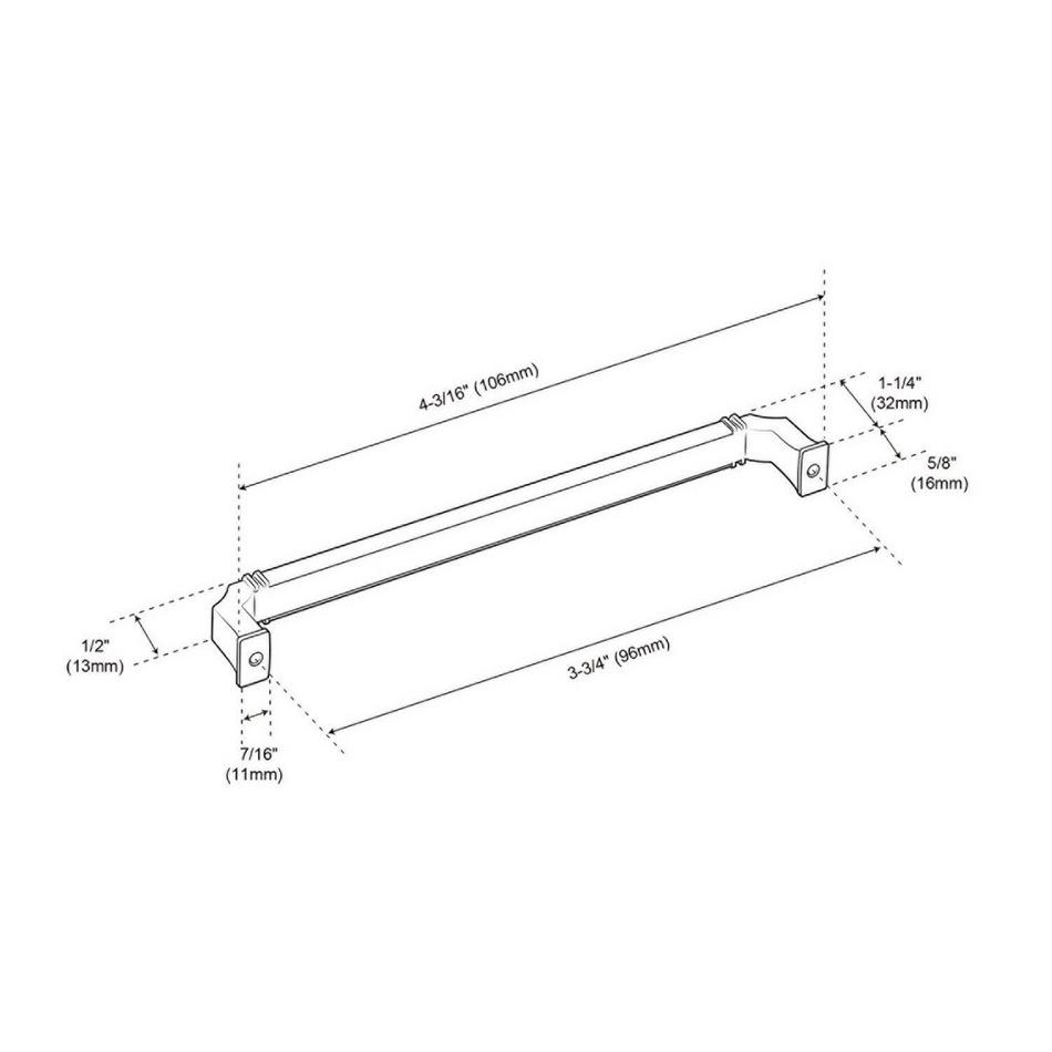 3-3/4" Inigo Cabinet Pull - Oil Rubbed Bronze, , large image number 3