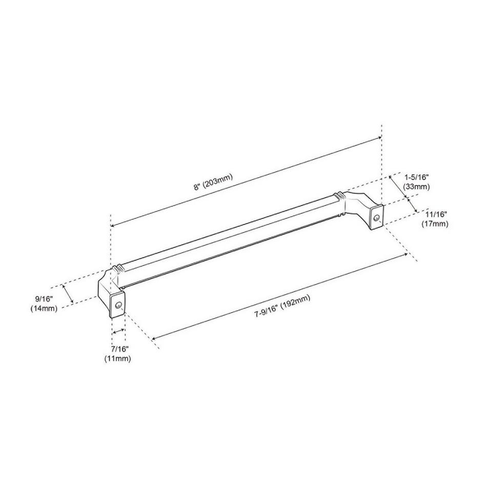 7-9/16" Inigo Cabinet Pull - Satin Nickel, , large image number 3