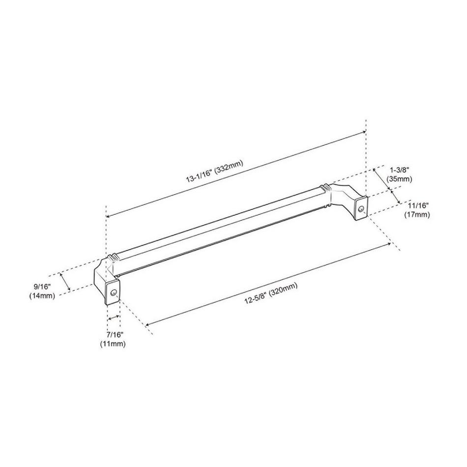 12-5/8" Inigo Oversized Cabinet Pull - Golden Champagne, , large image number 4