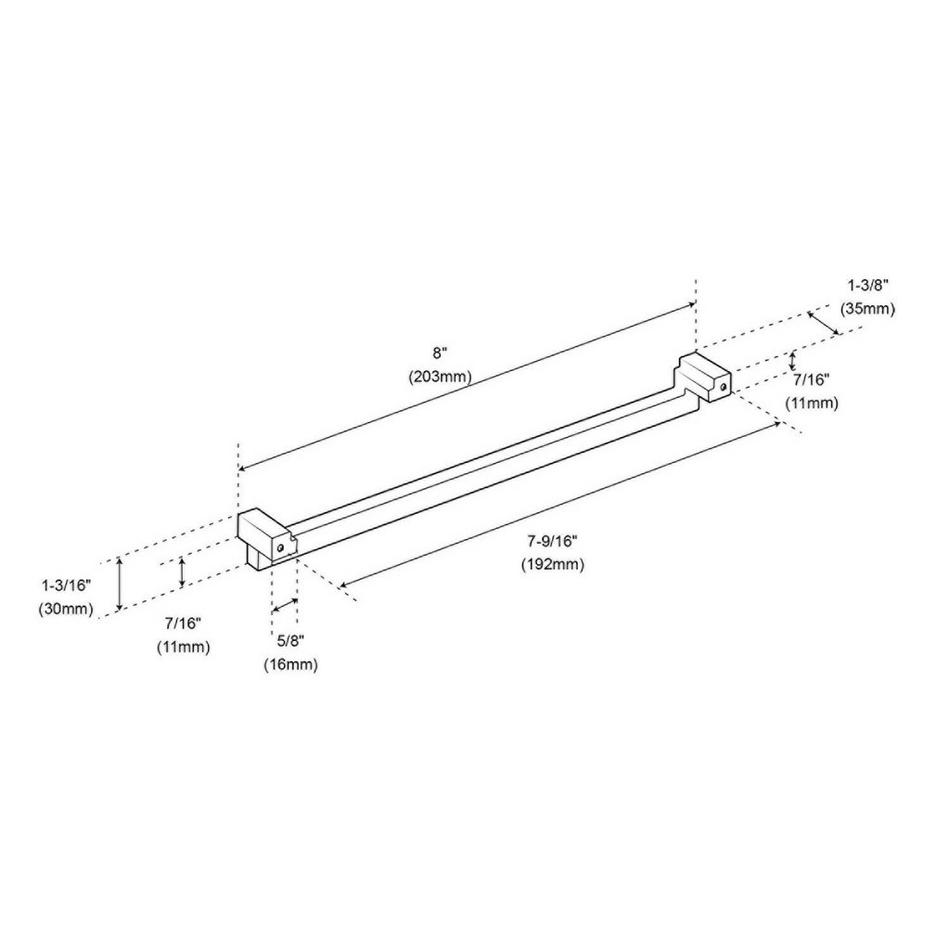 7-9/16" Matilde Cabinet Pull - Golden Champagne, , large image number 3