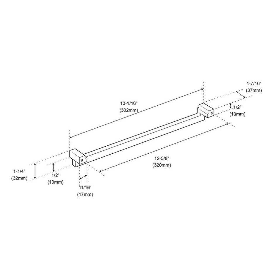 12-5/8" Matilde Oversized Cabinet Pull - Champagne Bronze, , large image number 3