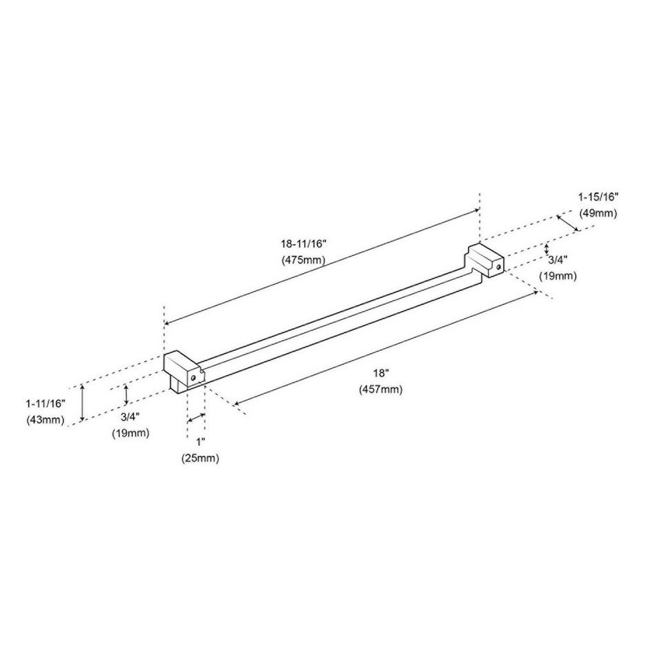 18" Matilde Appliance Pull - Polished Nickel, , large image number 3
