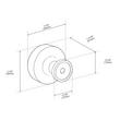 1-1/4" Orwell Radial Textured Round Cabinet Knob - Brushed Gold, , large image number 4