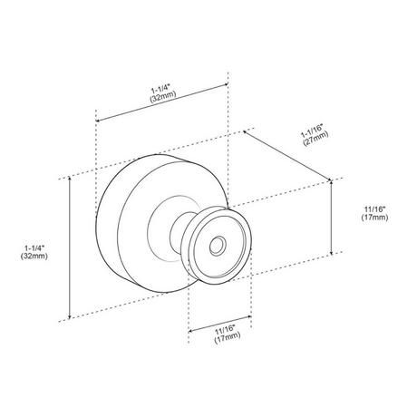 Orwell Radial Textured Round Cabinet Knob