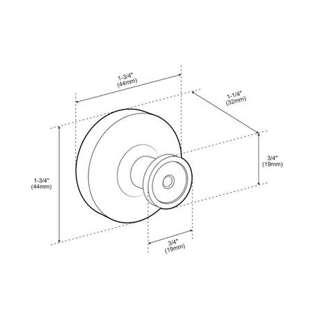 Orwell Radial Textured Round Cabinet Knob