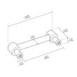 3-3/4" Orwell Radial Textured Cabinet Pull - Polished Nickel, , large image number 4