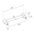 5-1/16" Orwell Radial Textured Cabinet Pull - Polished Chrome, , large image number 4