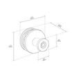 1-1/4" Lazzara Round Textured Cabinet Knob - Polished Chrome, , large image number 3