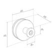 1-1/2" Lazzara Round Cabinet Knob Brown Leather - Champagne Bronze, , large image number 3