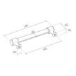 5-1/16" Lazzara Cabinet Pull Cognac Leather - Brushed Gold, , large image number 3