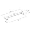 7-9/16" Lazzara Cabinet Pull Brown Leather - Polished Chrome, , large image number 3