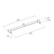 12-5/8" Lazzara Oversized Cabinet Pull Black Leather - Brushed Gold, , large image number 3