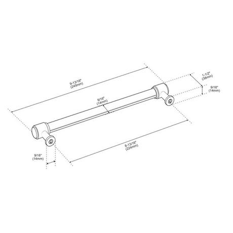Lazzara Oversized Cabinet Pull Black Leather