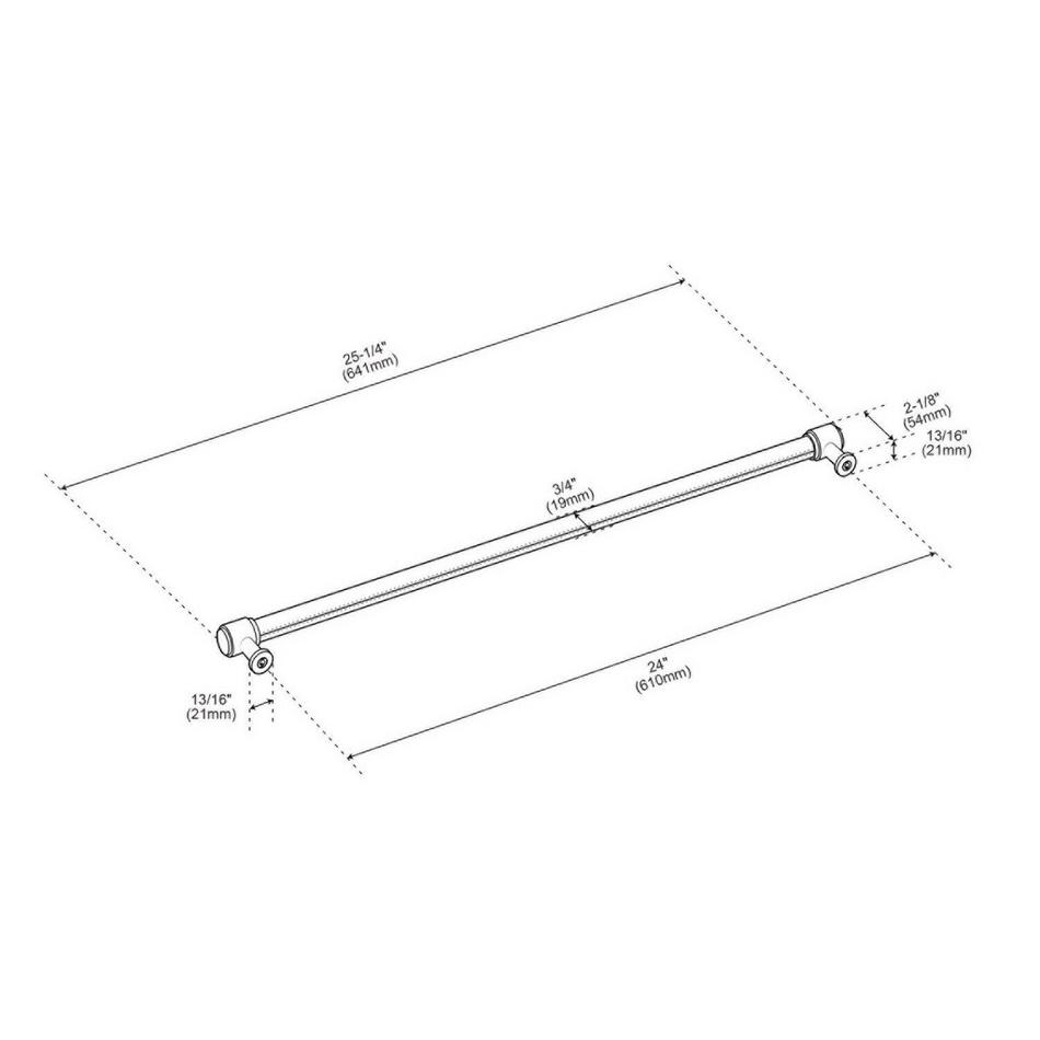 24" Lazzara Appliance Pull Black Leather - Satin Nickel, , large image number 2