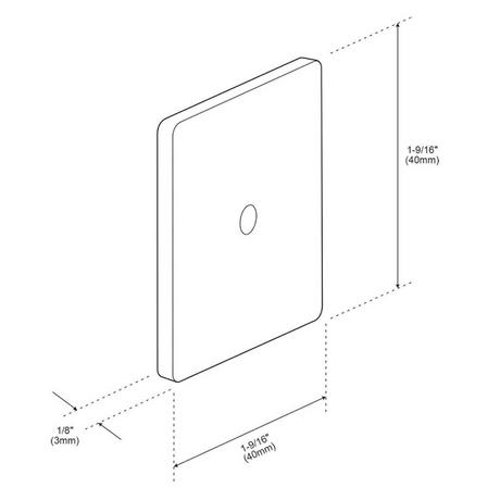 Contemporary Square Cabinet Knob Backplate