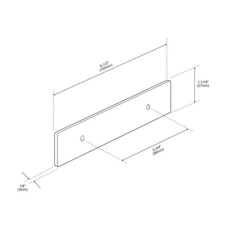 Contemporary Cabinet Pull Backplate