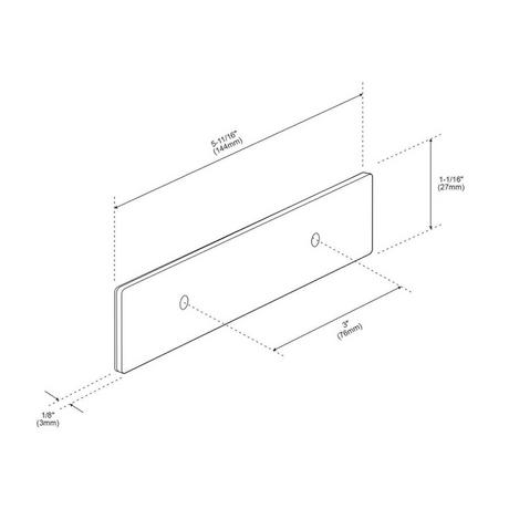 Contemporary Cabinet Pull Backplate