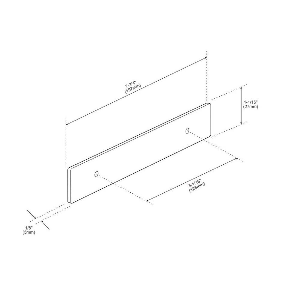 5-1/16" Contemporary Cabinet Pull Backplate - Oil Rubbed Bronze, , large image number 3