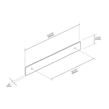 Contemporary Oversized Cabinet Pull Backplate