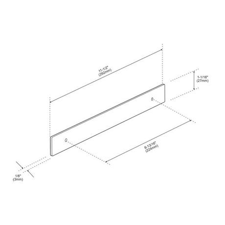 Contemporary Oversized Cabinet Pull Backplate
