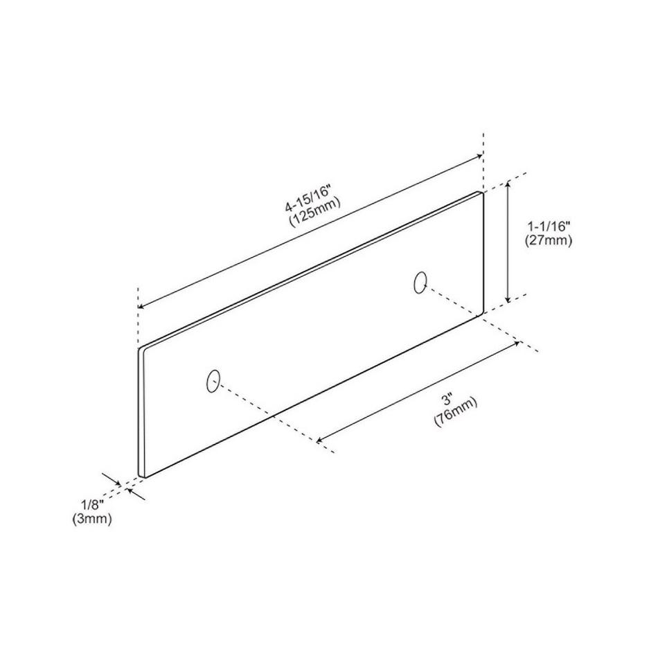 3" Traditional Cabinet Pull Backplate - Satin Nickel, , large image number 3
