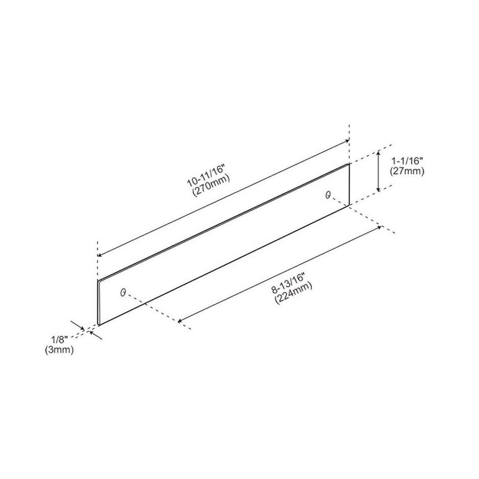 8-13/16" Traditional Oversized Cabinet Pull Backplate - Oil Rubbed Bronze, , large image number 3