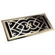 Victorian Steel Floor Register - Polished Brass 6"x14" (7-1/4"x15" Overall), , large image number 0