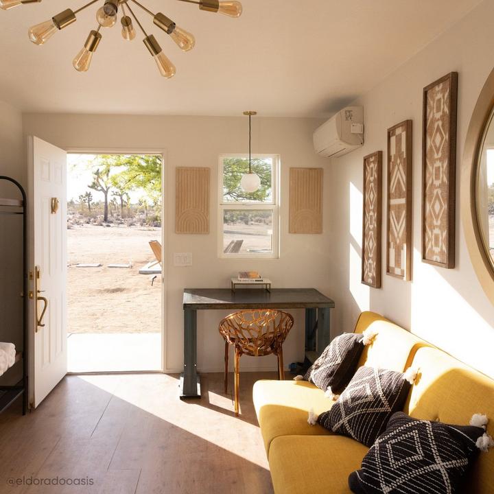 Living room from The Eldorado Oasis, Traeger Solid Brass Entrance Set