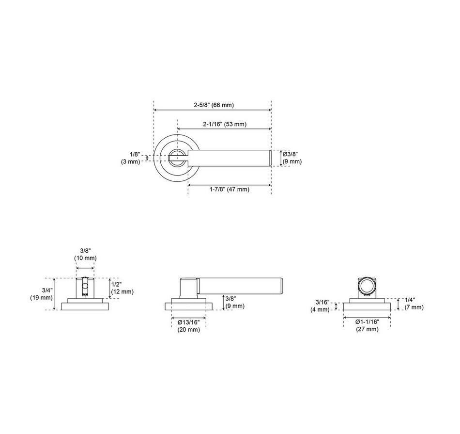 Colmar Brass Drop Pull - Polished Brass, , large image number 1