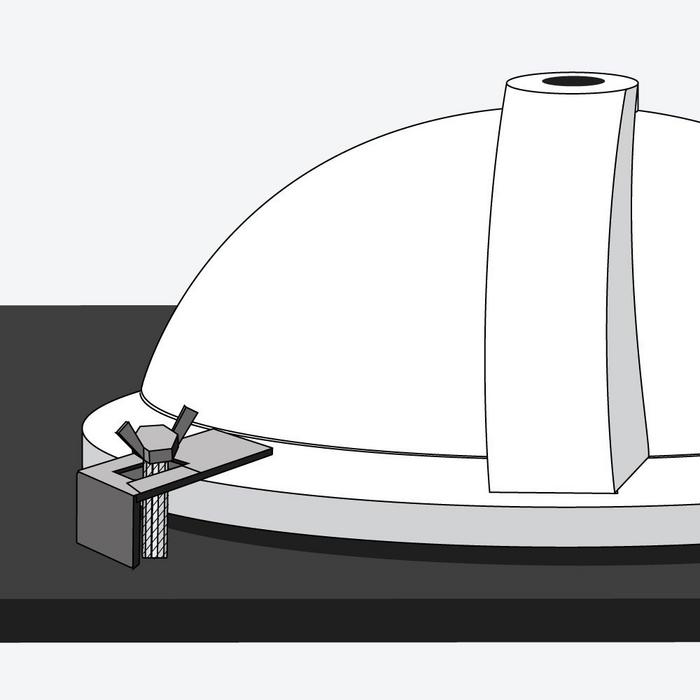 Steps to install undermount sink - undermount sink flipped over with sink clips attached