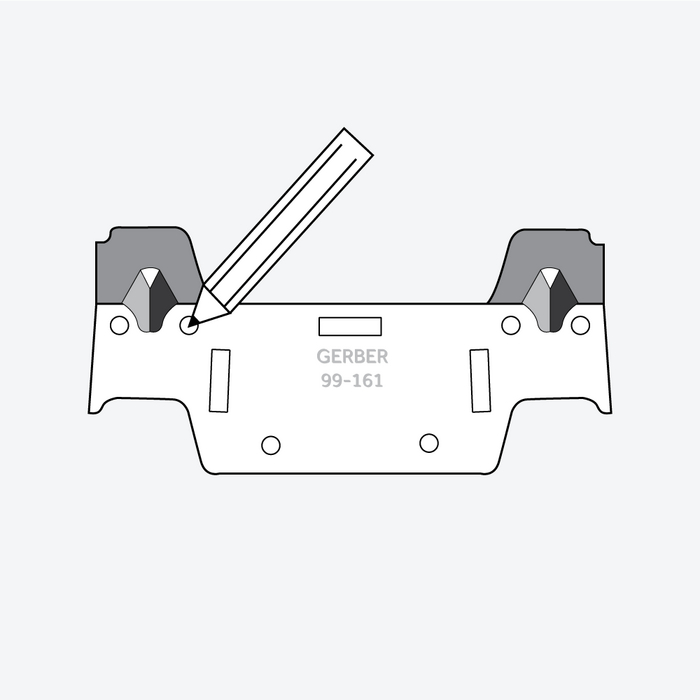 Step 1 - Place the mounting plate in the installation location and mark the wall through each of the mounting holes