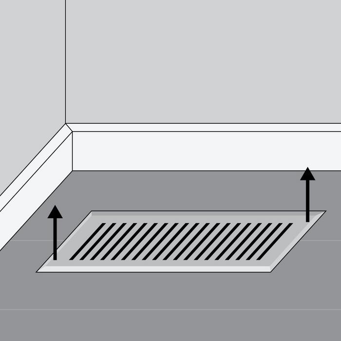 install floor register step 1 - remove the screws that hold the register in place and remove the system